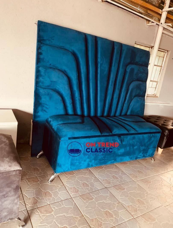 Standard size headboard and Kist blue